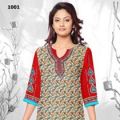 Unstitched Cotton Printed Kurtis