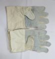 Leather Cotton Safety Gloves