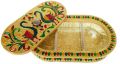 Capsule Shaped Hand-made Meenakari Decorative Platter/ Dry-fruit Box/