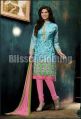 Sky Blue Chanderi Embroidered Suit