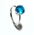 Crafted Sterling Silver 925 Stone Ring Blue
