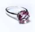 Designer Radiant Pink Sterling Silver 925 Ring