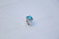 Designer Sterling Silver Stone Ring With Diamonds