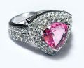 Sterling Silver 925 Radiant Pink Stone Ring