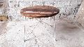 industrial round coffee table