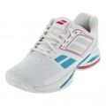 White-Pink Babolat Propulse Team Bpm All Court Womens Tennis Shoes