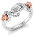 White Gold Diamond Designer Engagement Ring