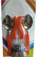 SS Spoon Set With Plastic Handle