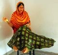 Punjabi Girl Embroidery Fulkari Fiber Glass Statue
