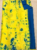 Satin crape silk sarees with contrast blouse
