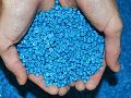 Recycled HDPE Blue Granules