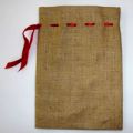 JUTE POUCH WITH RIBBON