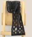 Black Embroidered Cut work Scarf