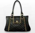 Pyramid Studded Leather Tote Bag