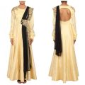 Majesty Gold Net & Raw Silk Anarkali Suit