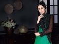 Regal Green Satin Silk Gown Style Anarkali Suit