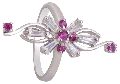 chopra 92.5 sterling silver coctail ladies ring