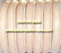 Nappa Grain Leather Cords Round Plain   270 BEIGE