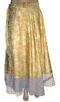 Two Layer Silk Wraparound Skirt