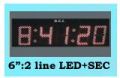6.2 Line Led Sec Digital Clock