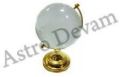 AstroDevam Crystal In Golden Color Metallic Base White Transparent White transperent Crystal in golden color Metalic base crystal globe