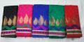 Lime Green,Red,Black & Pink Colored Bhagalpuri Silk Printed Fabric..