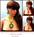 Terracotta Necklace sets painted upon with attractive colors