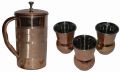 Raghav India 100% Genuine Pure Copper Stlish Design Copper Jug 1.6 Lit